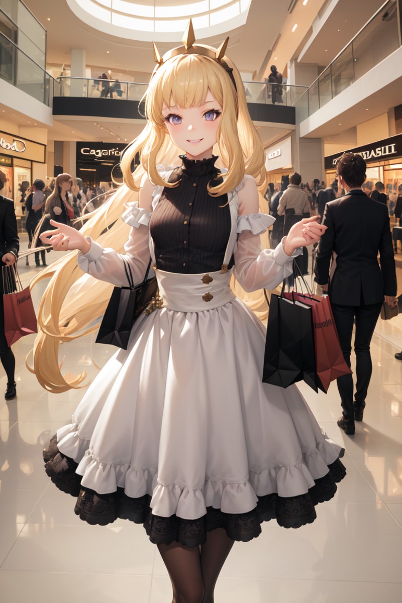 masterpiece, best quality, absurdres, perfect anatomy, 1girl, solo, Cagliostro, long hair, high-waist skirt, long skirt, w...